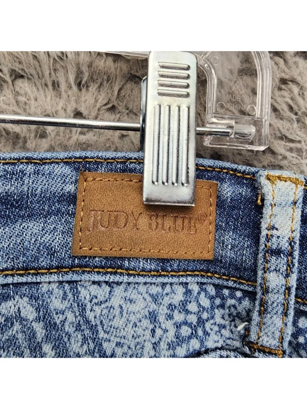 Judy Blue Shorts Womens Large Blue Stretch Denim Jean Cutoff Jorts *Read*